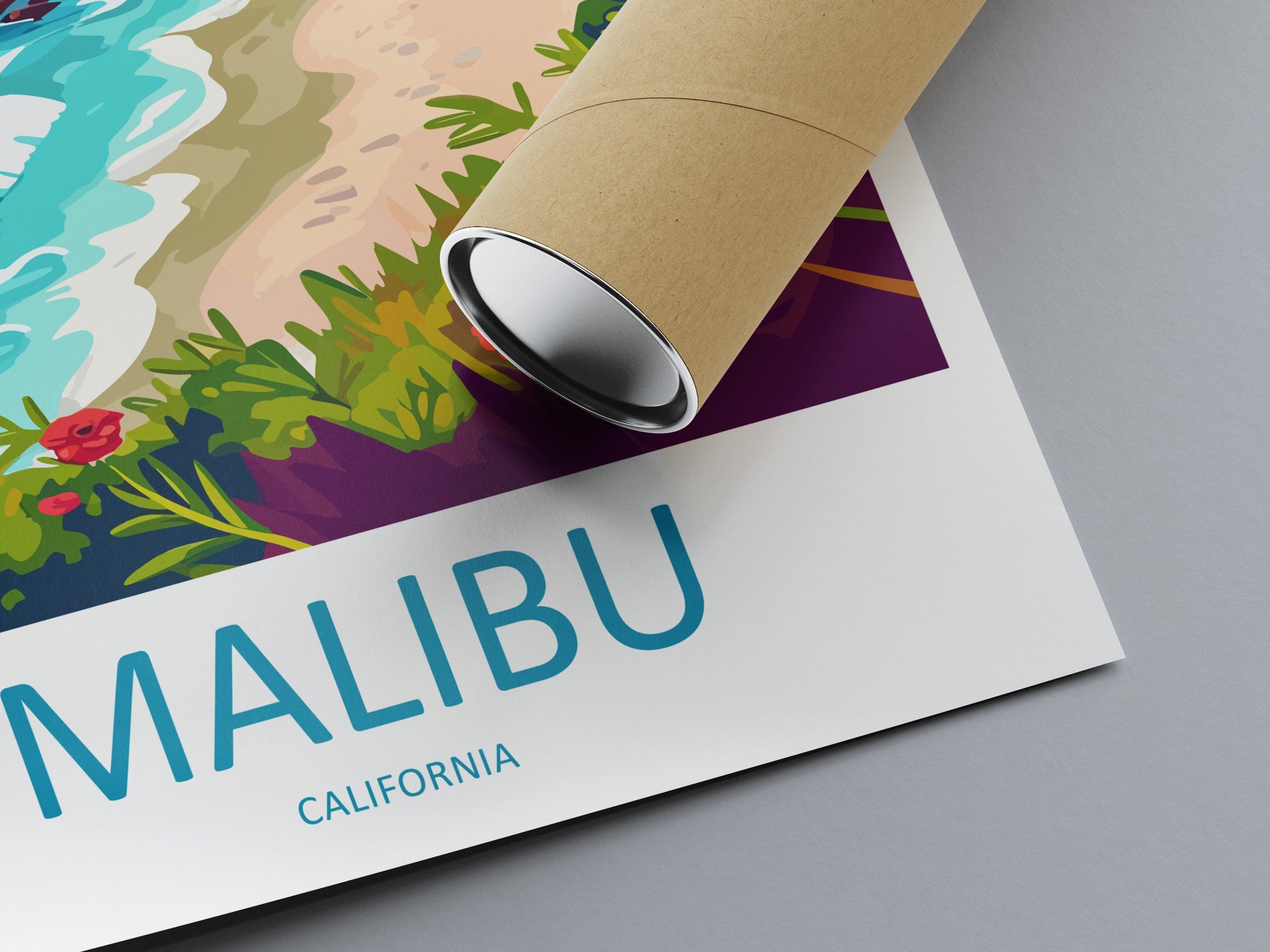Malibu Travel Print Wall Art Malibu Wall Hanging Home Décor Malibu Gift Art Lovers California Art Lover Gift Malibu Decor