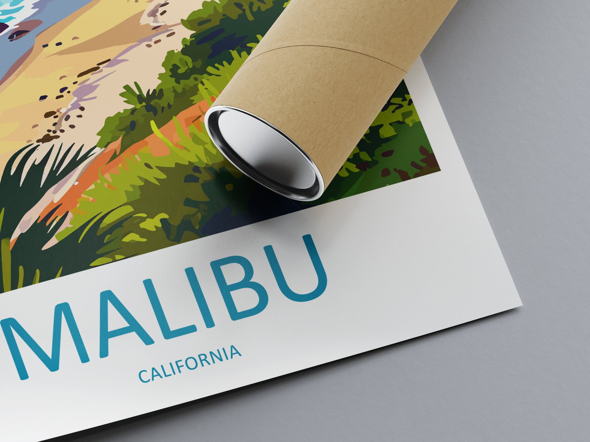 Malibu Travel Print Wall Art Malibu Wall Hanging Home Décor Malibu Gift Art Lovers California Art Lover Gift Malibu Decor
