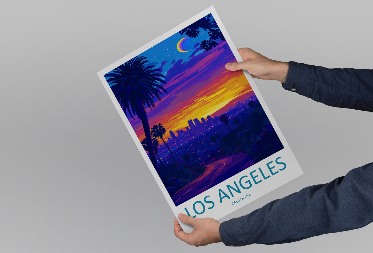 Los Angeles Travel Print Wall Art Los Angeles Wall Hanging Home Décor Los Angeles Gift Art Lovers California Art Lover Gift Los Angeles Deco