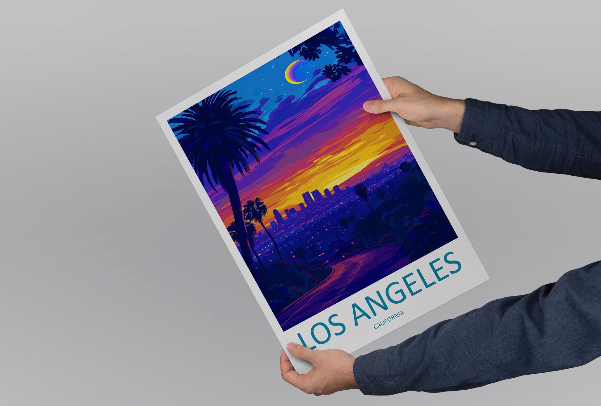 Los Angeles Travel Print Wall Art Los Angeles Wall Hanging Home Décor Los Angeles Gift Art Lovers California Art Lover Gift Los Angeles Deco