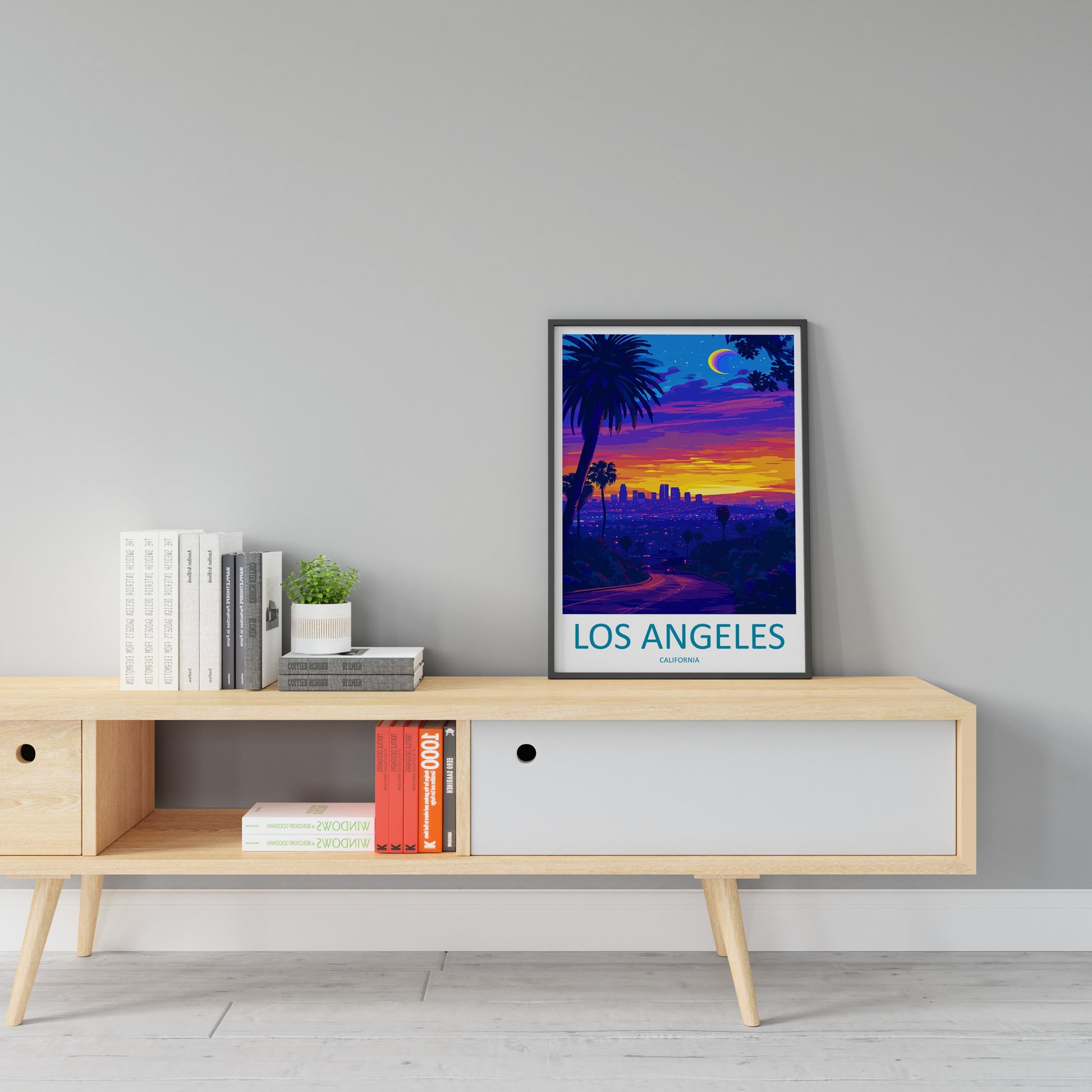 Los Angeles Travel Print Wall Art Los Angeles Wall Hanging Home Décor Los Angeles Gift Art Lovers California Art Lover Gift Los Angeles Deco