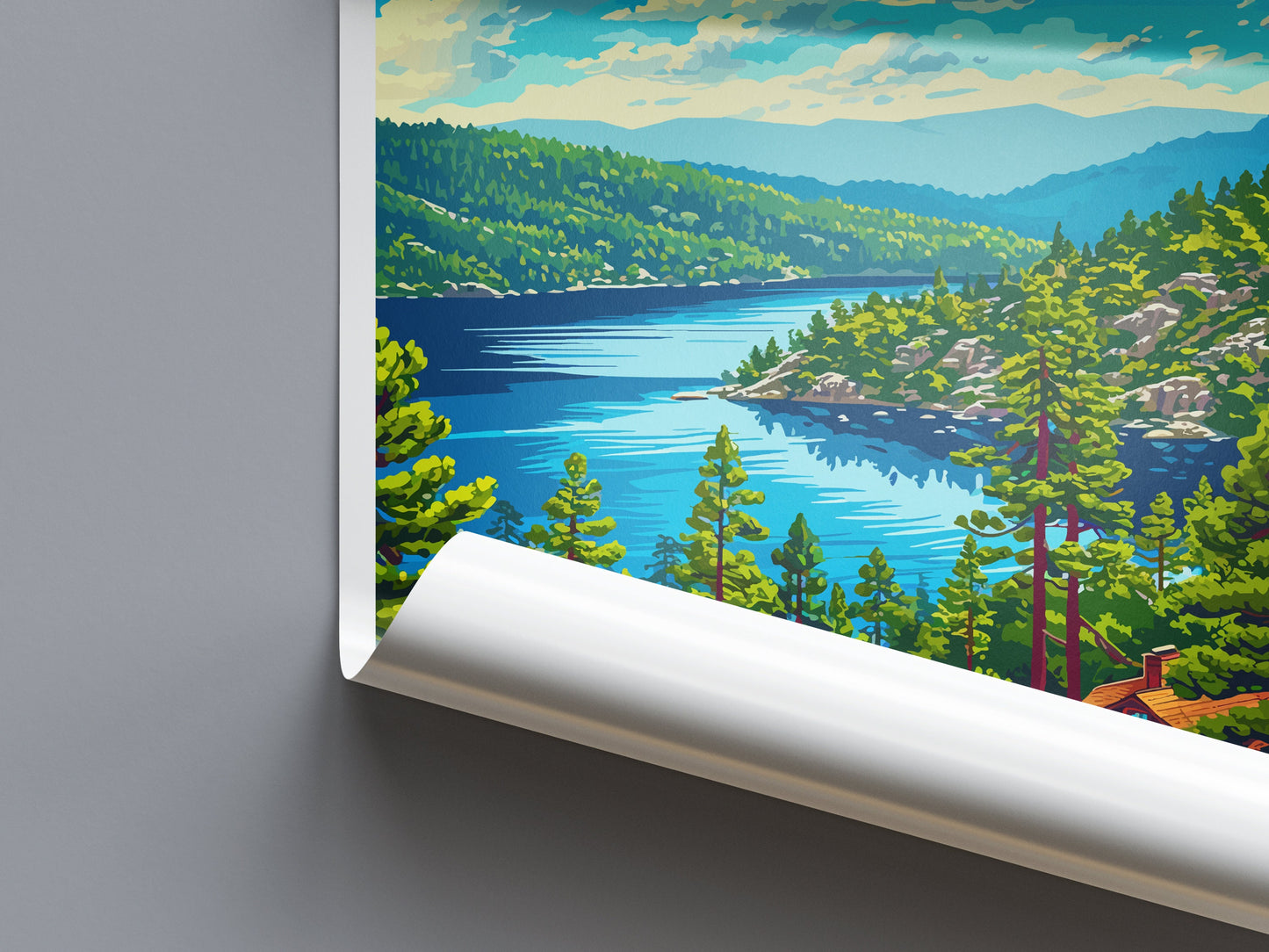 Lake Arrowhead Travel Print Wall Art Lake Arrowhead Wall Hanging Home Décor Lake Arrowhead Gift Art Lovers California Art Lover Gift