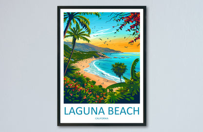 Laguna Beach Travel Print Wall Art Laguna Beach Wall Hanging Home Décor Laguna Beach Gift Art Lovers California Art Lover Gift