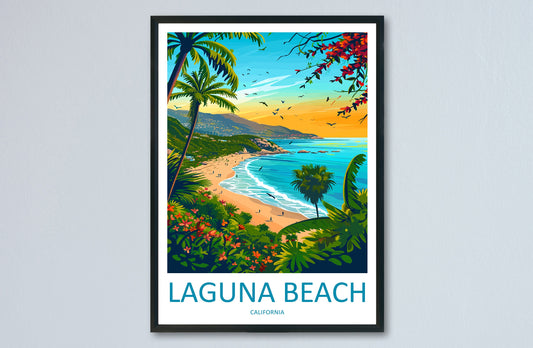 Laguna Beach Travel Print Wall Art Laguna Beach Wall Hanging Home Décor Laguna Beach Gift Art Lovers California Art Lover Gift