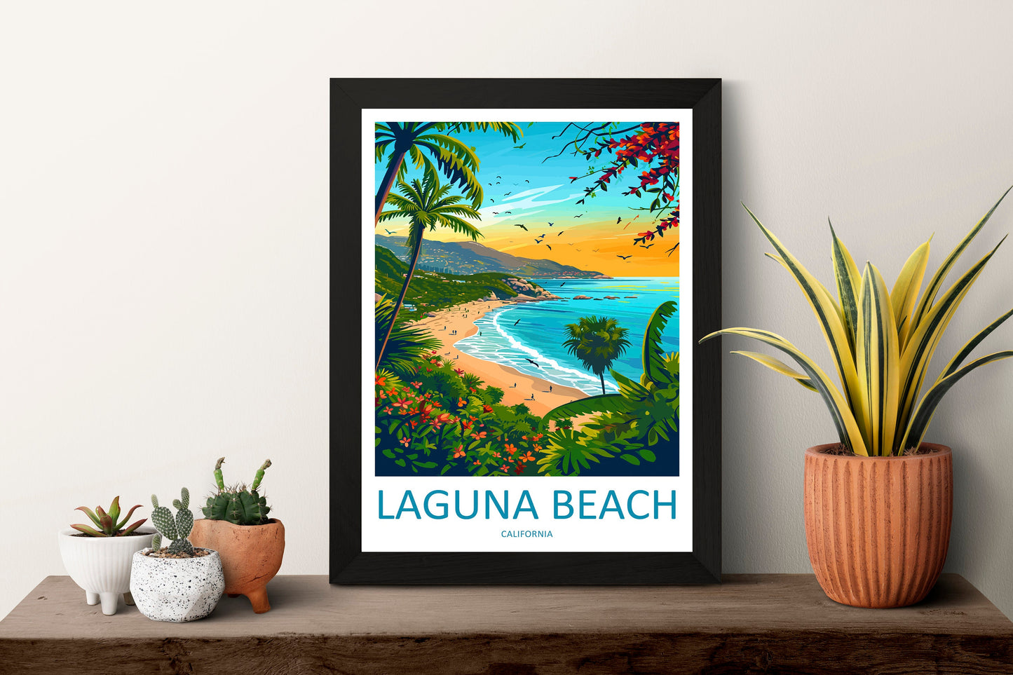 Laguna Beach Travel Print Wall Art Laguna Beach Wall Hanging Home Décor Laguna Beach Gift Art Lovers California Art Lover Gift