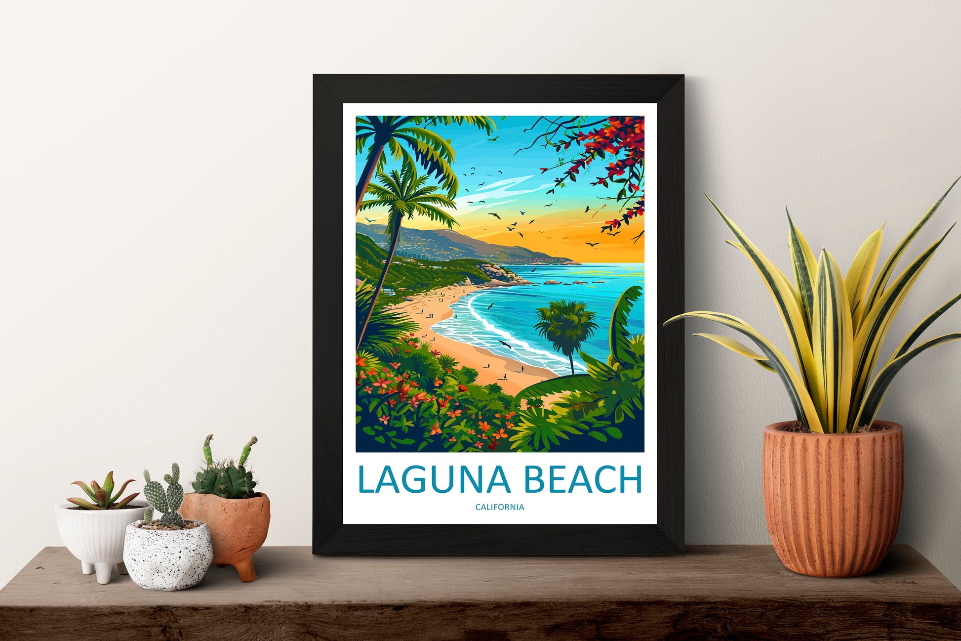Laguna Beach Travel Print Wall Art Laguna Beach Wall Hanging Home Décor Laguna Beach Gift Art Lovers California Art Lover Gift