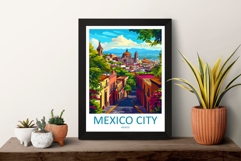 Mexico City Travel Print Wall Art Mexico City Wall Hanging Home Decoration Mexico City Gift Art Lovers Wall Art Print Art Mexico City Print