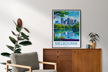 Melbourne Travel Print Wall Art Melbourne Wall Hanging Home Décor Melbourne Gift Art Lovers Wall Art Australia Travel Print