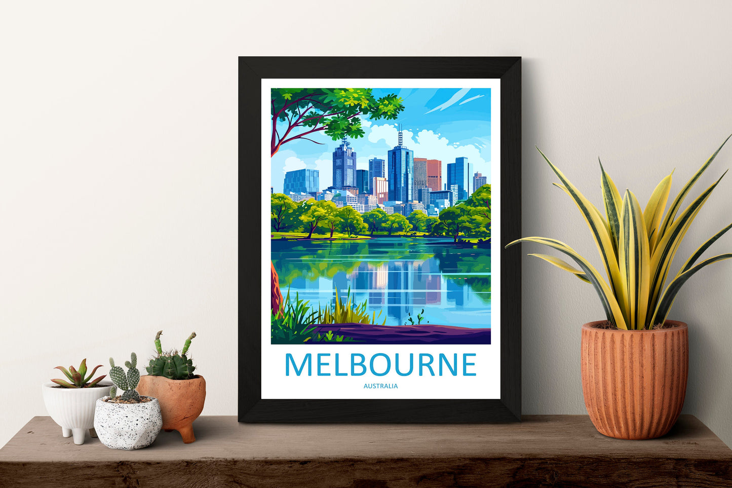 Melbourne Travel Print Wall Art Melbourne Wall Hanging Home Décor Melbourne Gift Art Lovers Wall Art Australia Travel Print