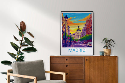 Madrid Travel Print Wall Art Madrid Wall Hanging Home Décor Madrid Gift Art Lovers Spain Art Lover Gift Madrid Wall Décor Madrid Spain Print