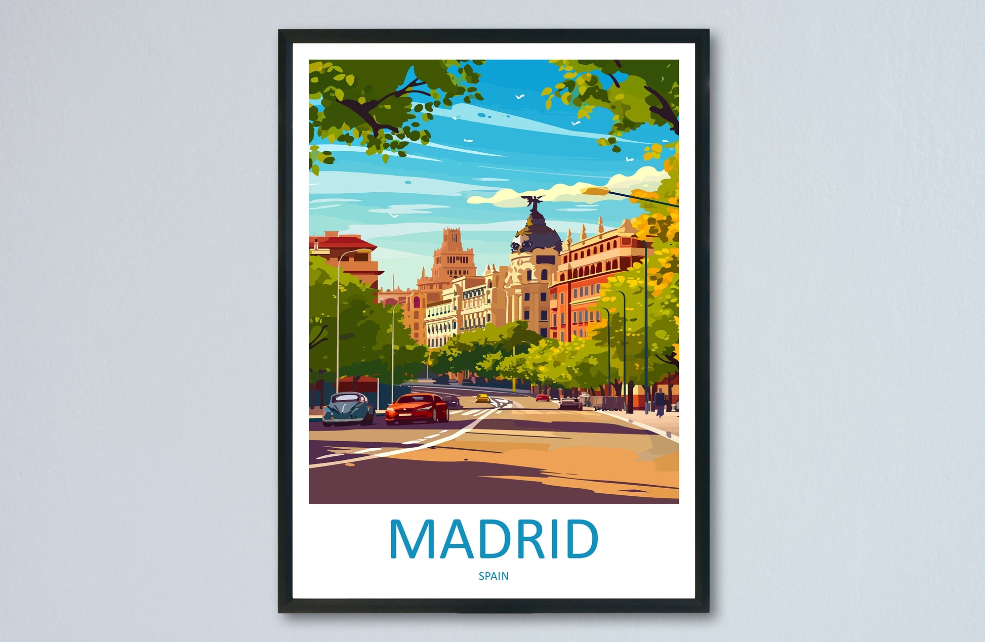 Madrid Travel Print Wall Art Madrid Wall Hanging Home Décor Madrid Gift Art Lovers Spain Art Lover Gift Madrid Wall Décor Madrid Spain Print