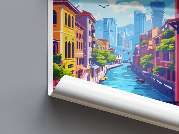 Macau Travel Print Wall Art Macau Wall Hanging Home Décor Gift Macau Art Lovers China Macau Art Gift Lover Print