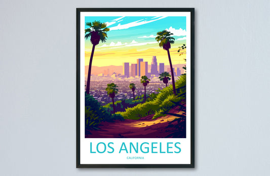 Los Angeles Travel Print Wall Art Los Angeles Wall Hanging Home Décor Los Angeles Gift Art Lovers California Art Lover Gift Los Angeles Deco