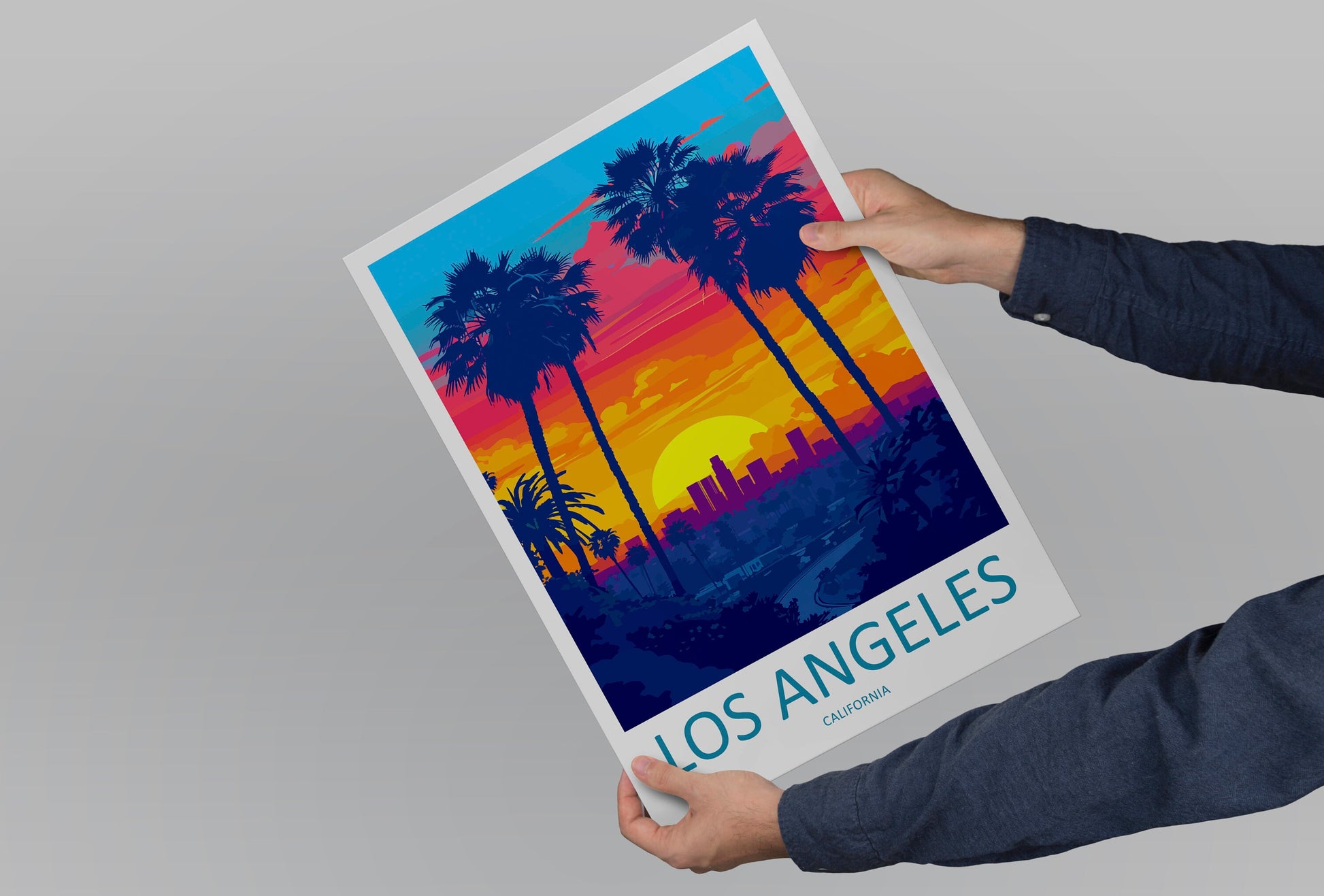 Los Angeles Travel Print Wall Art Los Angeles Wall Hanging Home Décor Los Angeles Gift Art Lovers California Art Lover Gift Los Angeles Deco