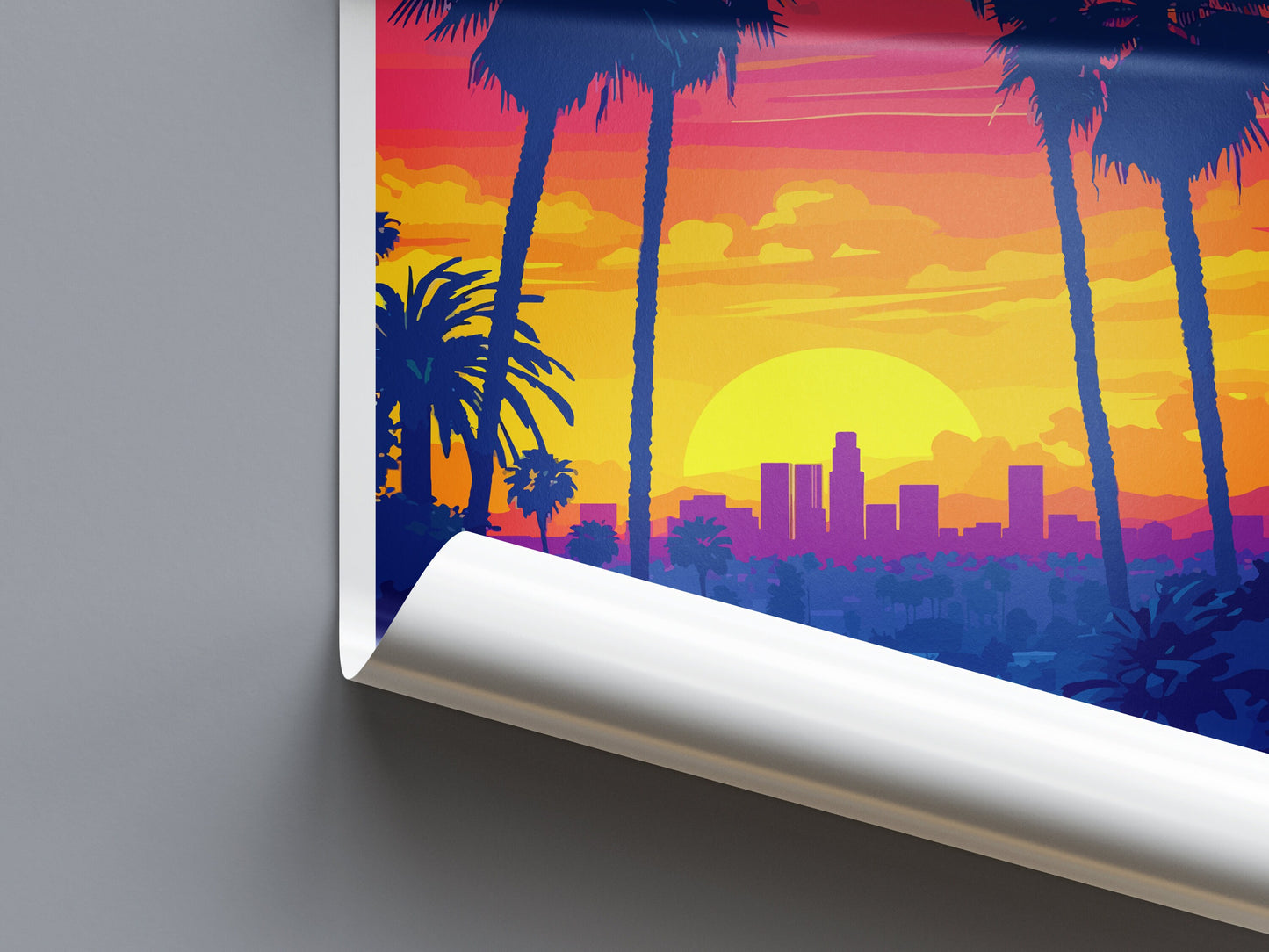 Los Angeles Travel Print Wall Art Los Angeles Wall Hanging Home Décor Los Angeles Gift Art Lovers California Art Lover Gift Los Angeles Deco