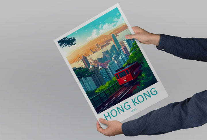 Hong Kong Travel Print Wall Art Hong Kong Wall Hanging Home Décor Gift Hong Kong Art Lovers China Hong Kong Art Gift Lover Print