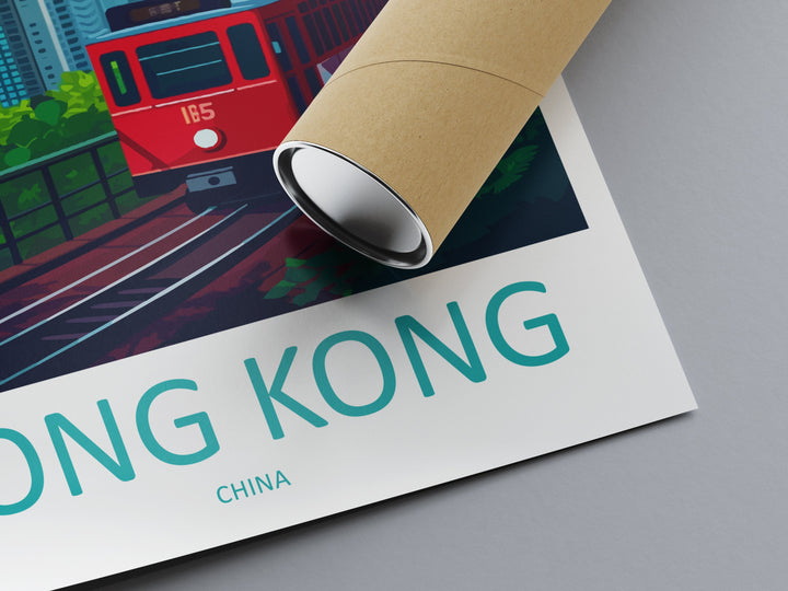 Hong Kong Travel Print Wall Art Hong Kong Wall Hanging Home Décor Gift Hong Kong Art Lovers China Hong Kong Art Gift Lover Print