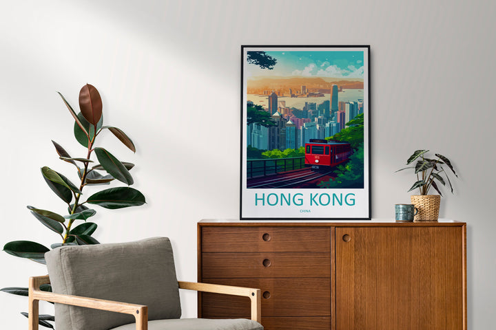 Hong Kong Travel Print Wall Art Hong Kong Wall Hanging Home Décor Gift Hong Kong Art Lovers China Hong Kong Art Gift Lover Print