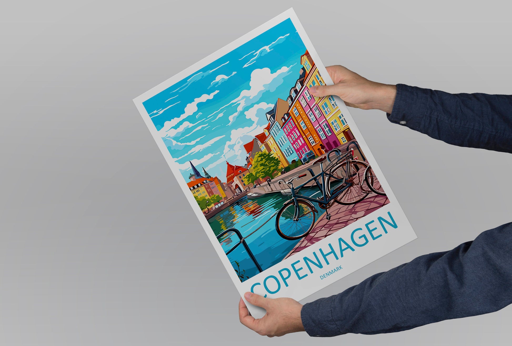 Copenhagen Travel Print Wall Art Copenhagen Wall Hanging Home Décor Copenhagen Gift Art Lovers Denmark Art Lover Gift Copenhagen Wall Décor