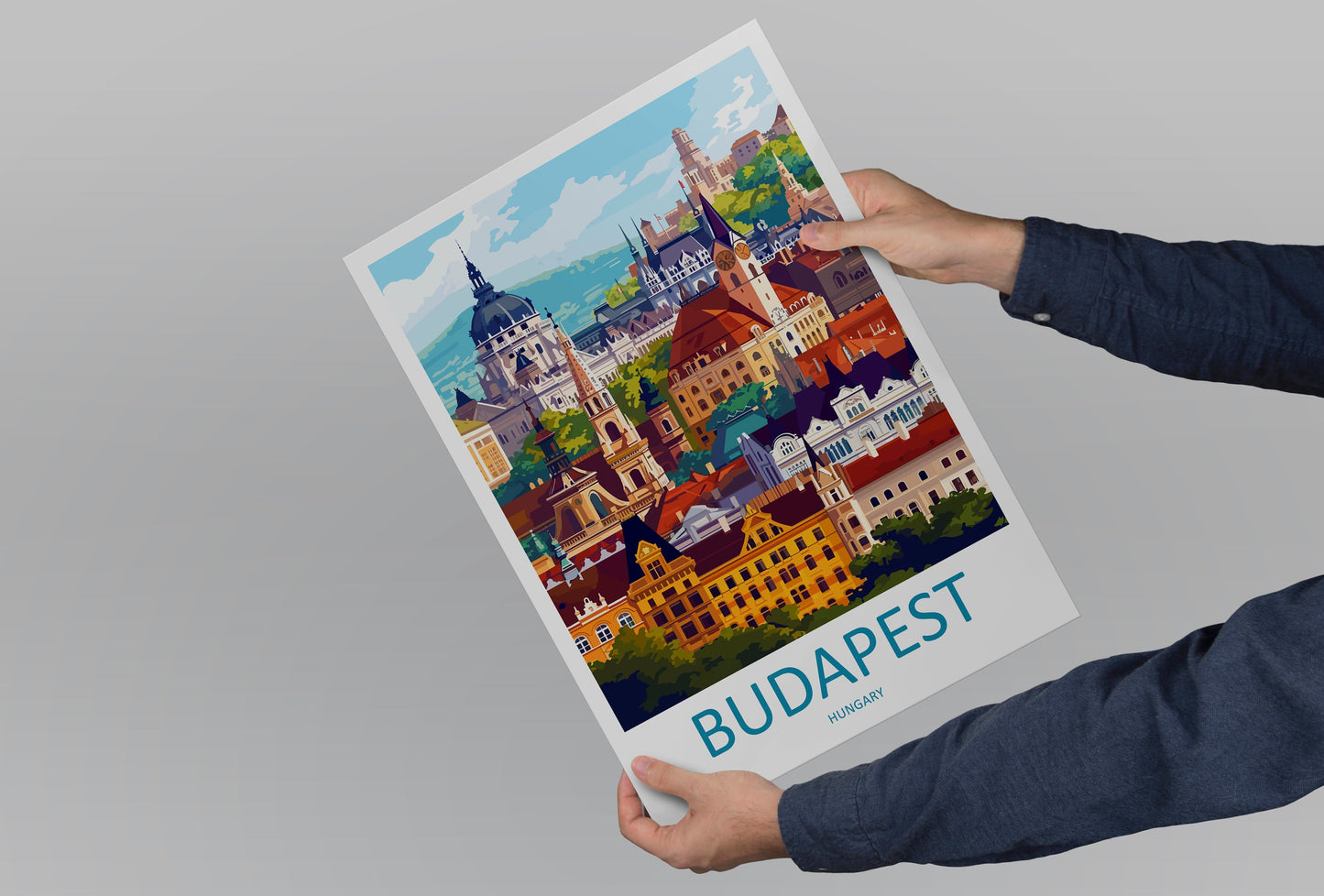 Budapest Travel Print Wall Art Budapest Wall Hanging Home Décor Budapest Gift Art Lovers Hungary Art Lover Gift Budapest Wall Décor