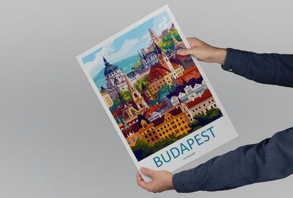 Budapest Travel Print Wall Art Budapest Wall Hanging Home Décor Budapest Gift Art Lovers Hungary Art Lover Gift Budapest Wall Décor