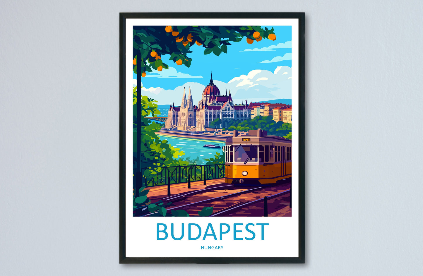 Budapest Travel Print Wall Art Budapest Wall Hanging Home Décor Budapest Gift Art Lovers Hungary Art Lover Gift Budapest Wall Décor