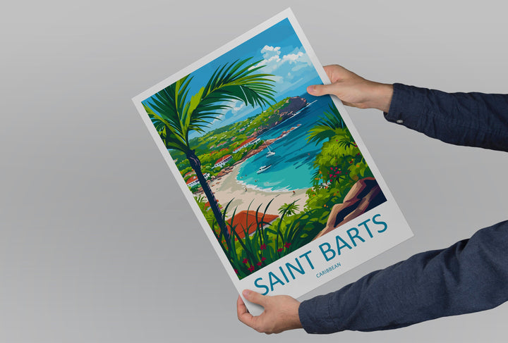 St Barts Travel Print St Barts Home Décor St Barts Art Print St Barts Wall Print For Caribbean Gift For St Barts Wall Art St Barts Poster
