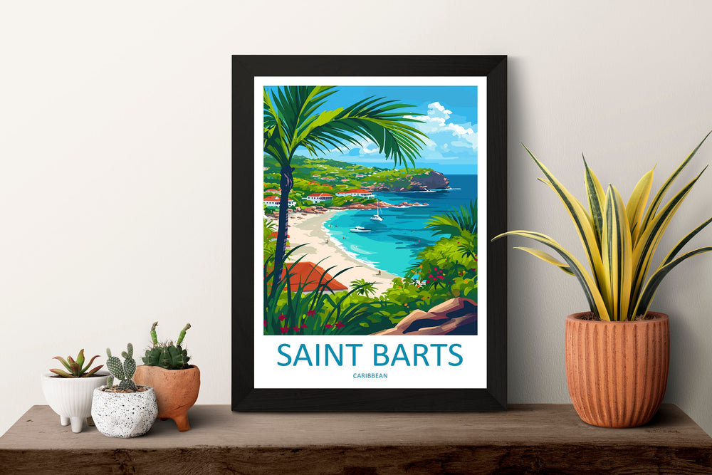St Barts Travel Print St Barts Home Décor St Barts Art Print St Barts Wall Print For Caribbean Gift For St Barts Wall Art St Barts Poster