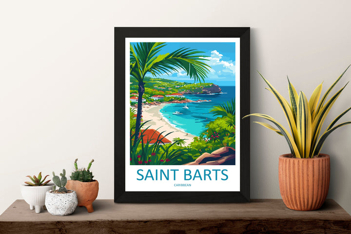 St Barts Travel Print St Barts Home Décor St Barts Art Print St Barts Wall Print For Caribbean Gift For St Barts Wall Art St Barts Poster