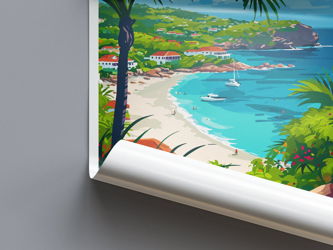 St Barts Travel Print St Barts Home Décor St Barts Art Print St Barts Wall Print For Caribbean Gift For St Barts Wall Art St Barts Poster