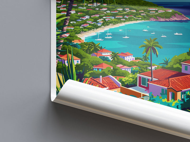 St Barts Travel Print St Barts Home Décor St Barts Art Print St Barts Wall Print For Caribbean Gift For St Barts Wall Art St Barts Poster