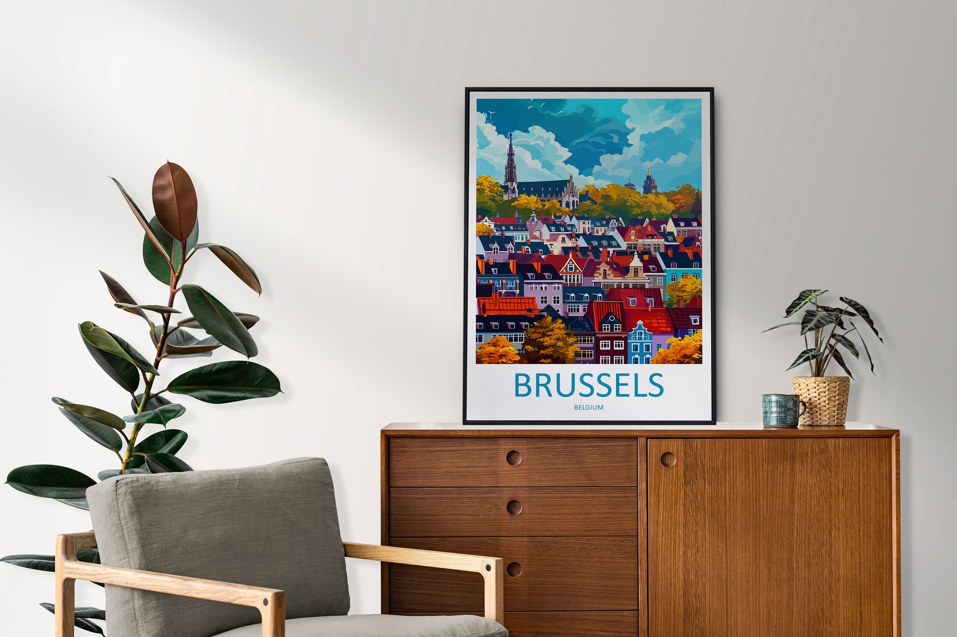 Brussels Travel Print Wall Art Brussels Wall Hanging Home Décor Brussels Gift Art Lovers Belgium Art Lover Gift Brussels Wall Décor