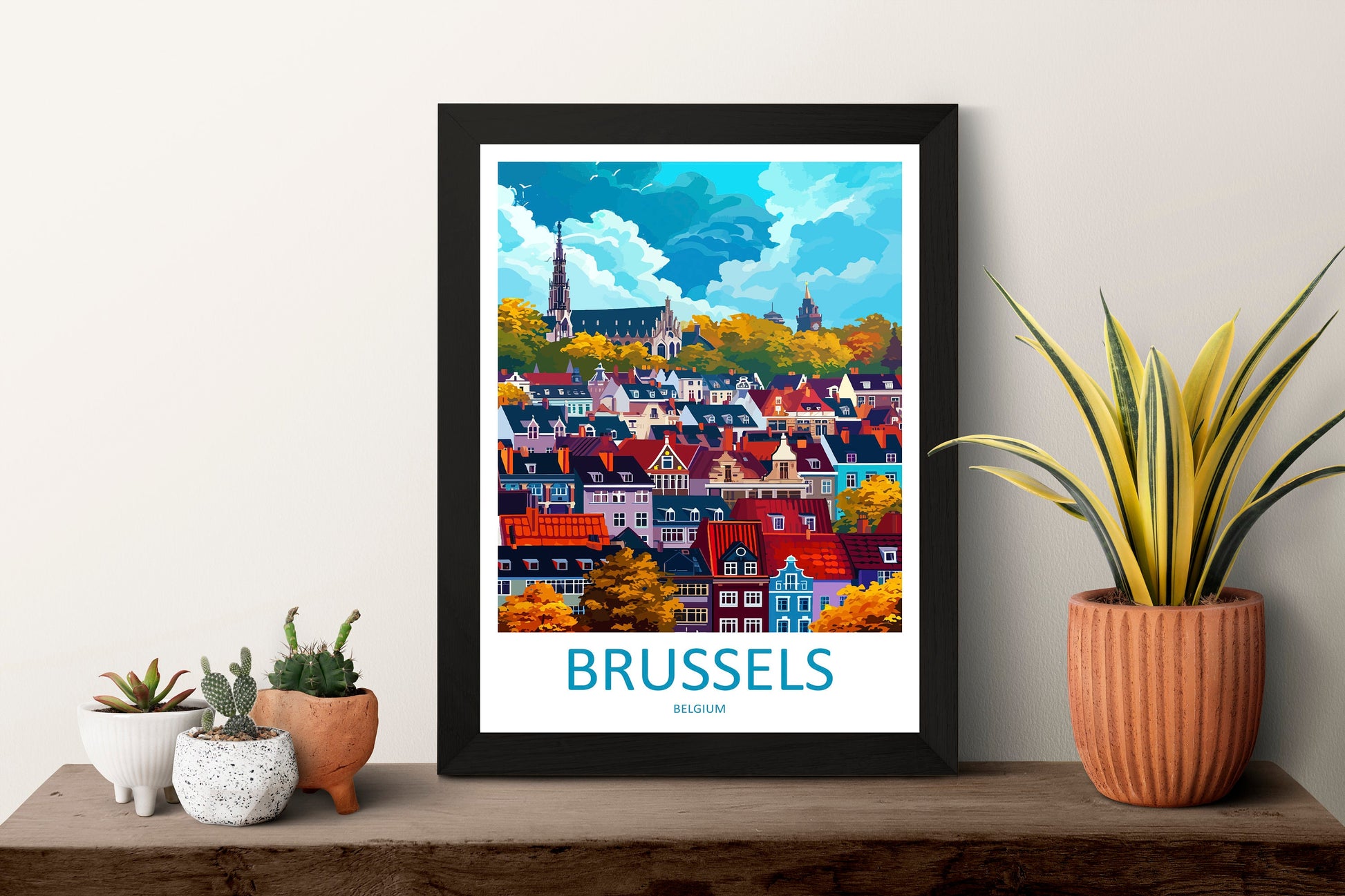 Brussels Travel Print Wall Art Brussels Wall Hanging Home Décor Brussels Gift Art Lovers Belgium Art Lover Gift Brussels Wall Décor