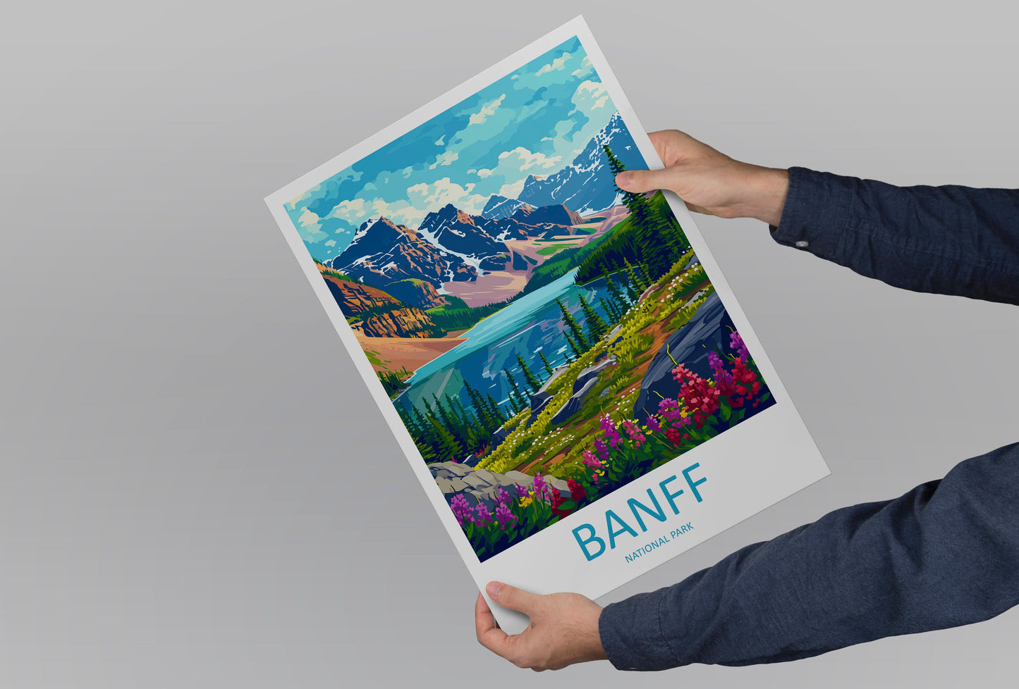Banff National Park Travel Print Wall Art Banff Wall Hanging Home Décor Banff Gift Art Lovers Canada Art Lover Gift