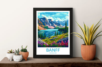 Banff National Park Travel Print Wall Art Banff Wall Hanging Home Décor Banff Gift Art Lovers Canada Art Lover Gift