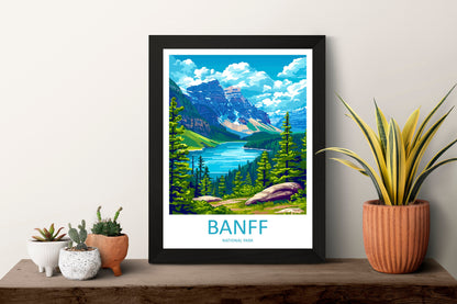 Banff National Park Travel Print Wall Art Banff Wall Hanging Home Décor Banff Gift Art Lovers Canada Art Lover Gift