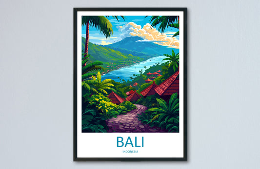 Bali Travel Print Wall Art Bali Wall Hanging Home Décor Bali Gift Art Lovers Indonesia Art Lover Gift Bali Travel Art Poster