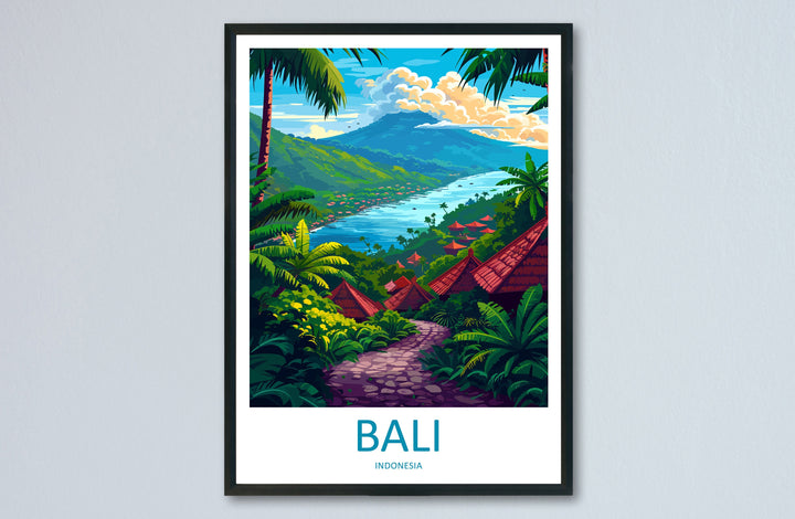 Bali Travel Print Wall Art Bali Wall Hanging Home Décor Bali Gift Art Lovers Indonesia Art Lover Gift Bali Travel Art Poster
