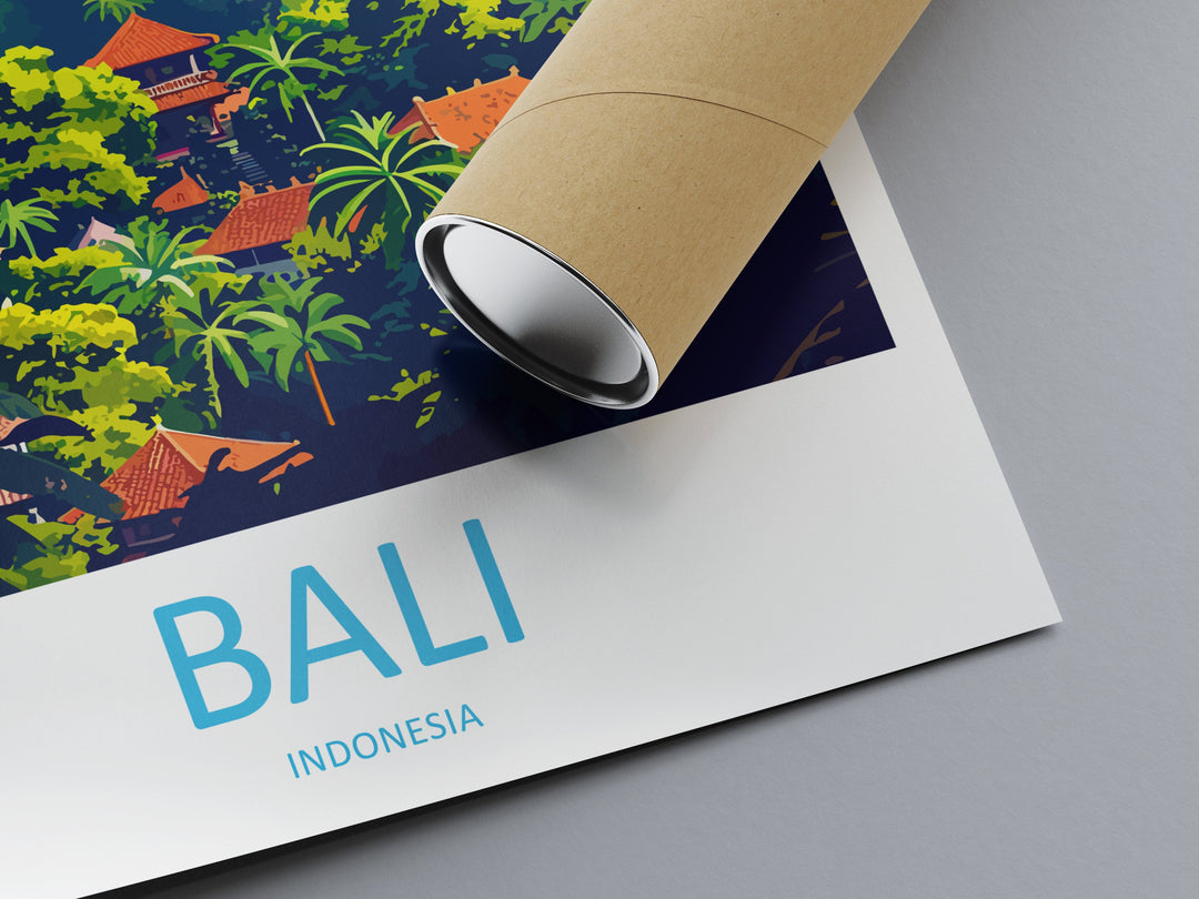 Bali Travel Print Wall Art Bali Wall Hanging Home Décor Bali Gift Art Lovers Indonesia Art Lover Gift Bali Travel Art Poster