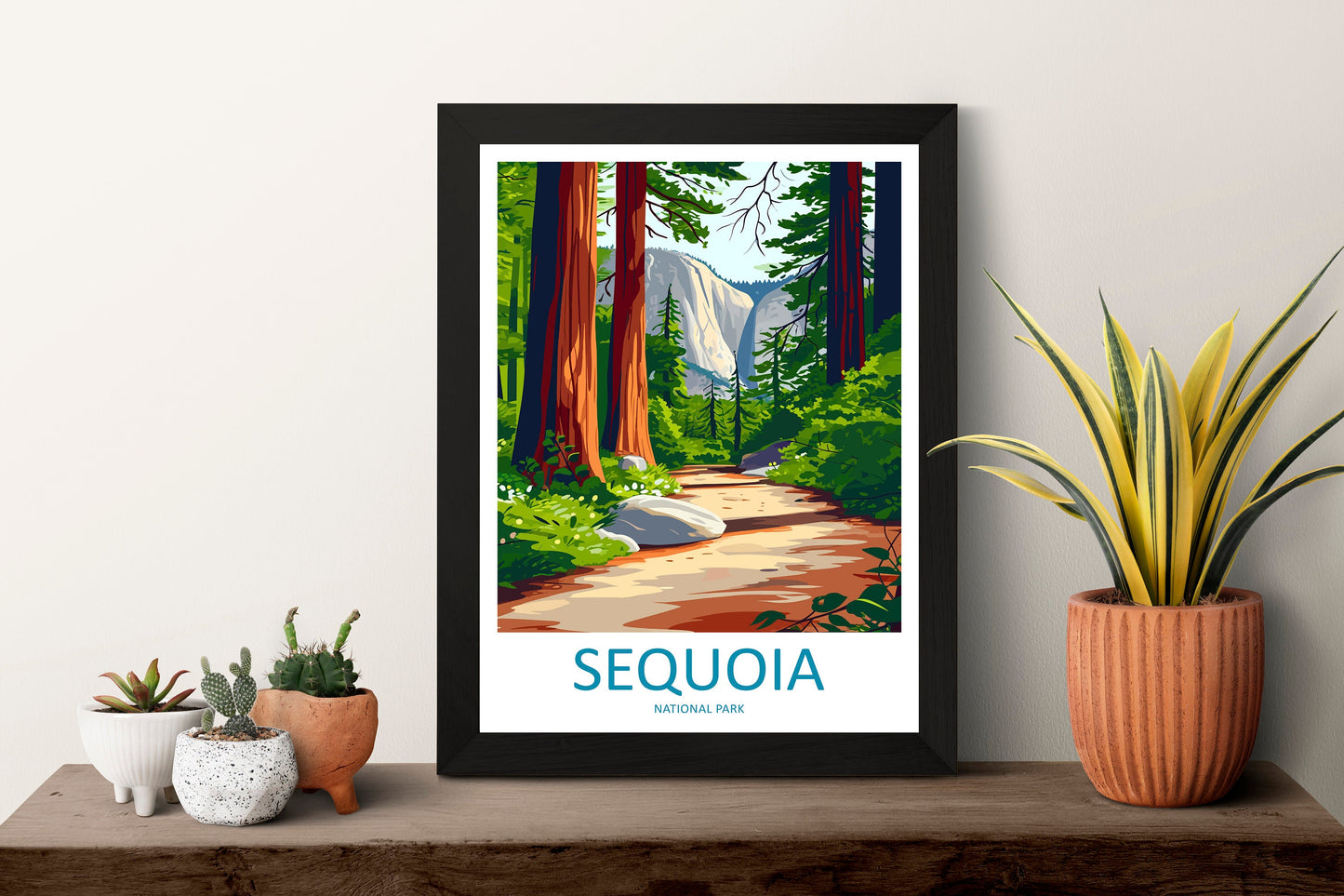 Sequoia National Park Travel Print Wall Art Sequoia Wall Hanging Home Décor Sequoia Gift Art Lovers California Art Lover Gift