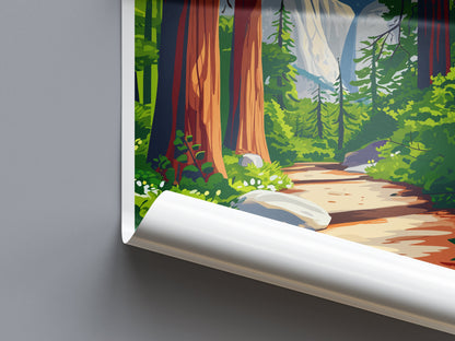 Sequoia National Park Travel Print Wall Art Sequoia Wall Hanging Home Décor Sequoia Gift Art Lovers California Art Lover Gift