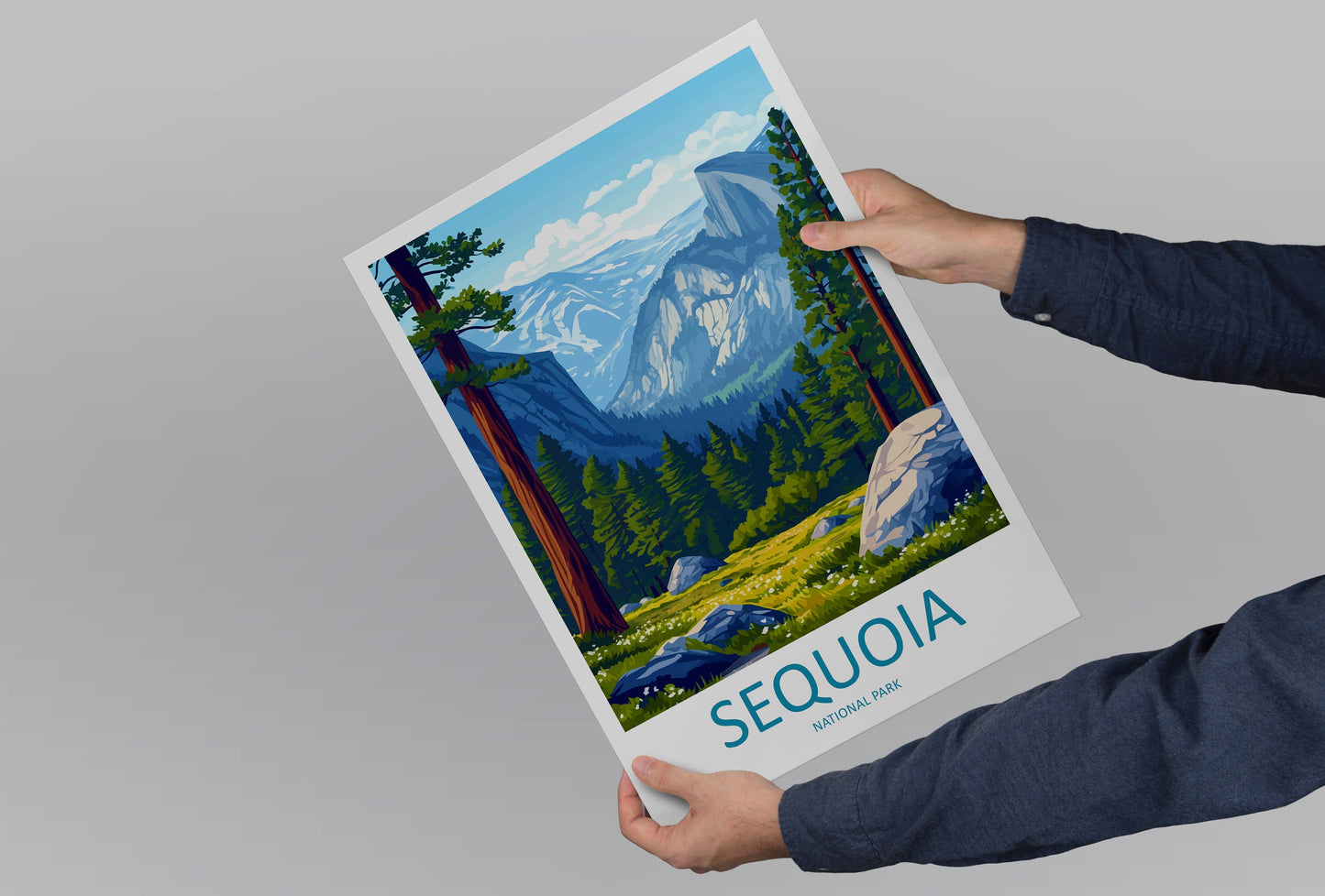 Sequoia National Park Travel Print Wall Art Sequoia Wall Hanging Home Décor Sequoia Gift Art Lovers California Art Lover Gift