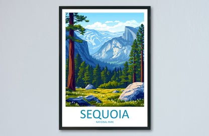 Sequoia National Park Travel Print Wall Art Sequoia Wall Hanging Home Décor Sequoia Gift Art Lovers California Art Lover Gift