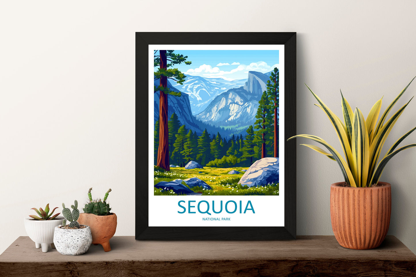 Sequoia National Park Travel Print Wall Art Sequoia Wall Hanging Home Décor Sequoia Gift Art Lovers California Art Lover Gift