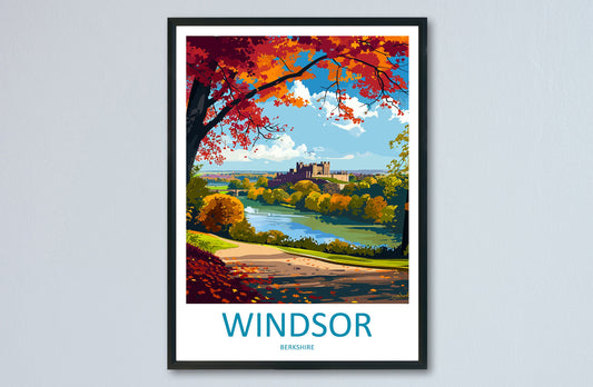 Windsor Travel Print Wall Art Windsor Wall Hanging Home Décor Windsor Gift Art Lovers Scotland Art Lover Gift Castle