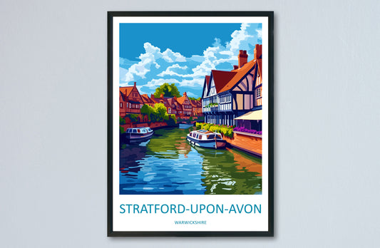 Stratford-upon-avon Travel Print Wall Art Stratford-upon-avon Wall Hanging Home Décor Stratford-upon-avon Gift Art Lovers England Art Lover
