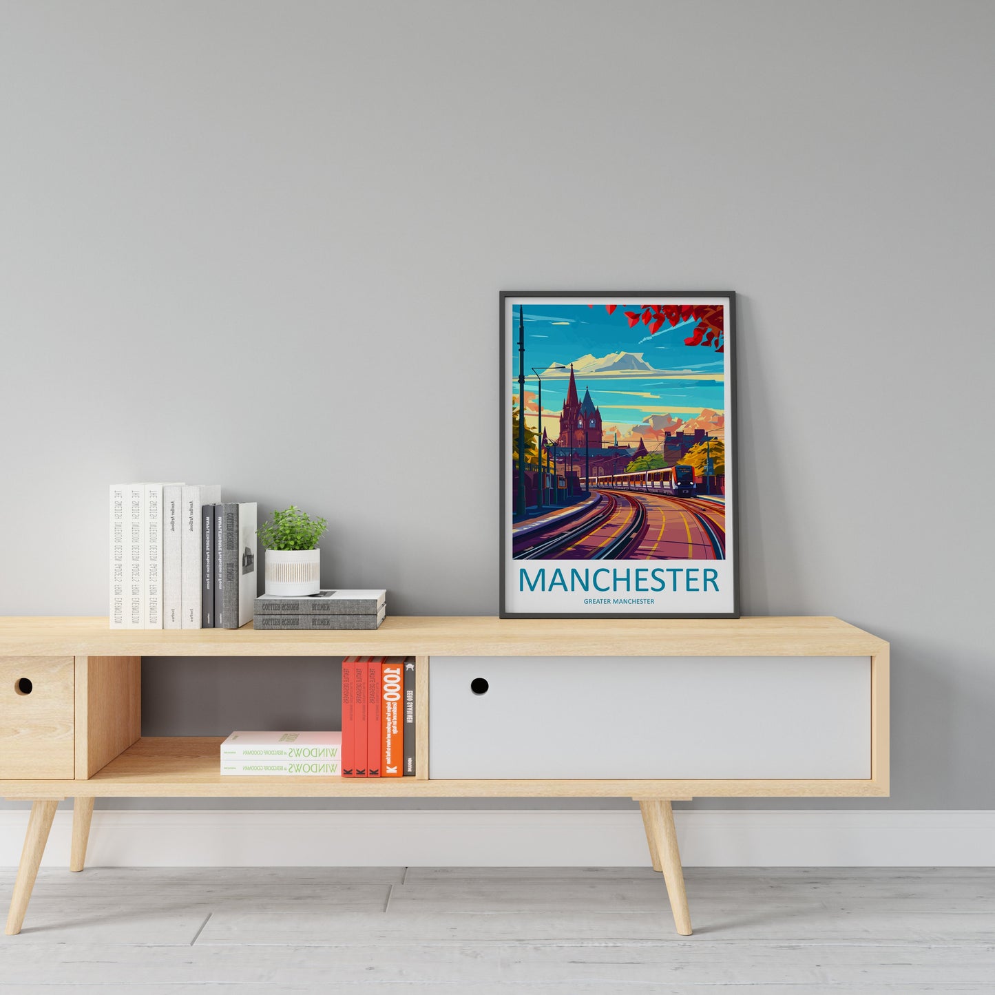 Manchester Travel Print Wall Art Manchester Wall Hanging Home Décor Manchester Gift Art Lovers England Art Lover Gift Manchester Travel Art