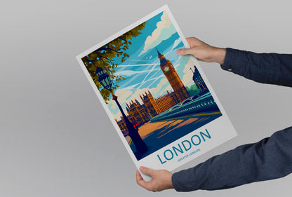 London Travel Print Wall Art London Wall Hanging Home Décor London Gift Art Lovers England Art Lover Gift London Travel Gift