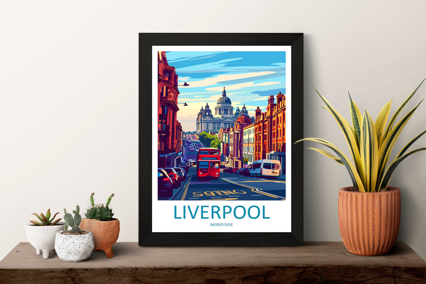Liverpool Travel Print Wall Art Liverpool Wall Hanging Home Décor Liverpool Gift Art Lovers England Art Lover Gift Liverpool Travel Art Gift