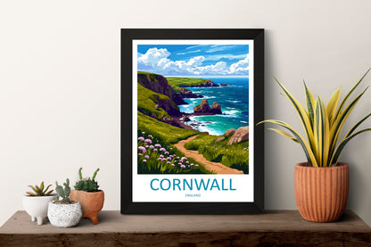 Cornwall Travel Print Wall Art Cornwall Wall Hanging Home Decoration Cornwall Gift Art Lovers Wall Art Print Art Cornwall Print Cornwall Art